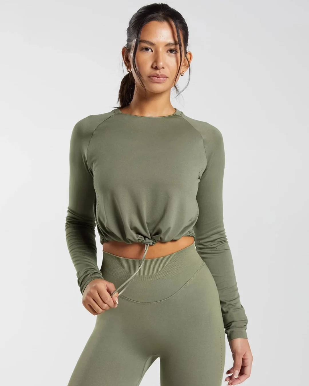 Sweat Long Sleeve Crop Top